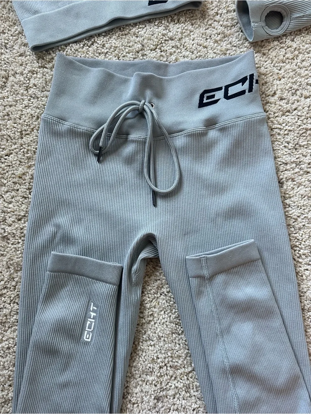 ECHT Light Gray Ribbed Set - Picture 3 of 7